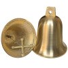 Pure Brass Gold Bell Pendant Antique Copper Christmas Bells Large Small Round Wind Chimes for Temple Pagodas School Decorative 4